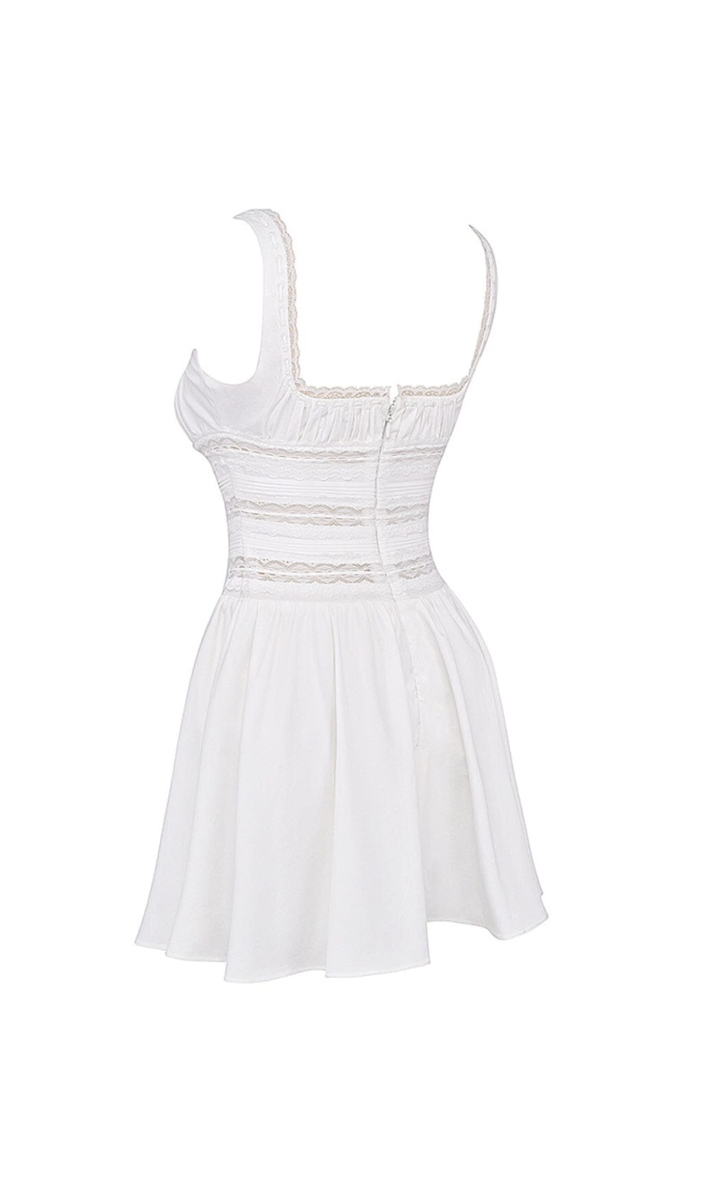 WHITE LACE TRIM MINI DRESS styleofcb 