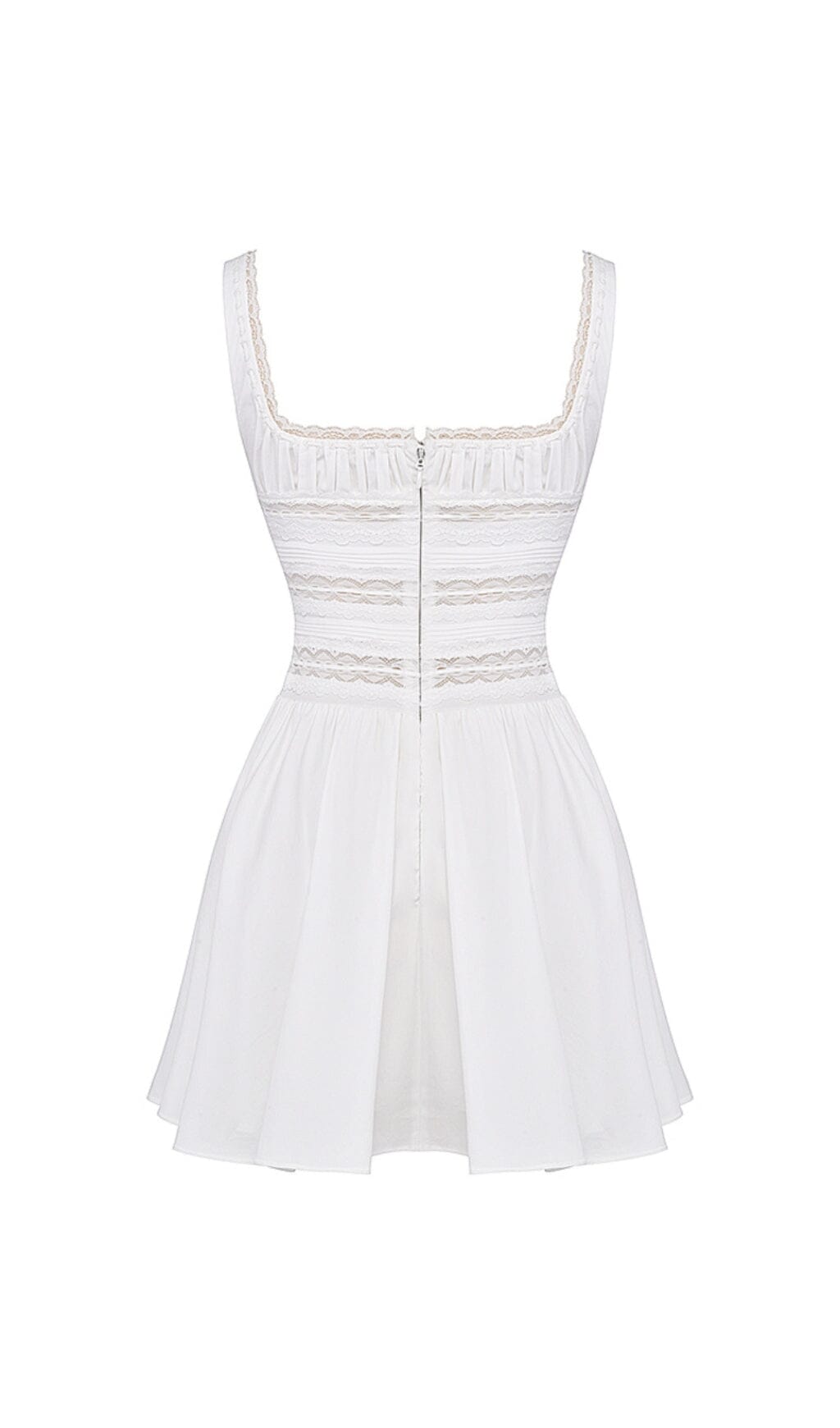 WHITE LACE TRIM MINI DRESS styleofcb 